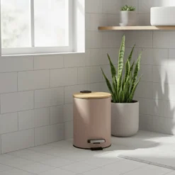 Baderomssett pastell rosa/beige