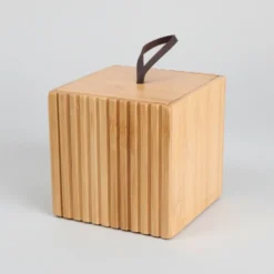 Boks bambus m/skinnstropp 9 x 9 cm