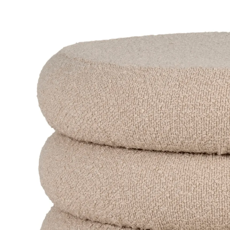 Brooklyn puff med lagring beige ø44 cm