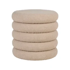 Brooklyn puff med lagring beige ø44 cm