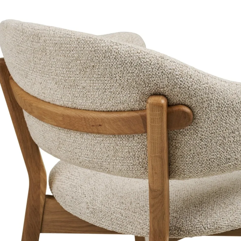 Dunkirk spisestol med armlener natur/beige