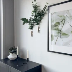 Eucalyptus & Manhattan veggvase, sølv