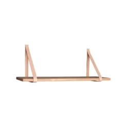 Forno hylle natur brune skinnstropper 80 x 20 cm