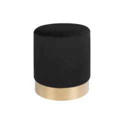 Gamby puff sort fløyel ø34 cm