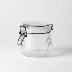 Glasskrukke rillet 500 ml