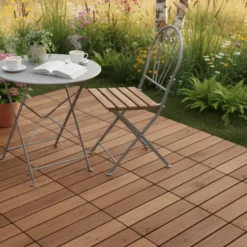 Helle Flis sett med 9 acacia 30 x 30 cm