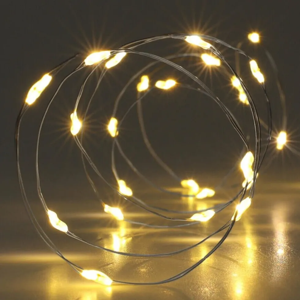 Lyslenke 20 LED varmhvit 1 m