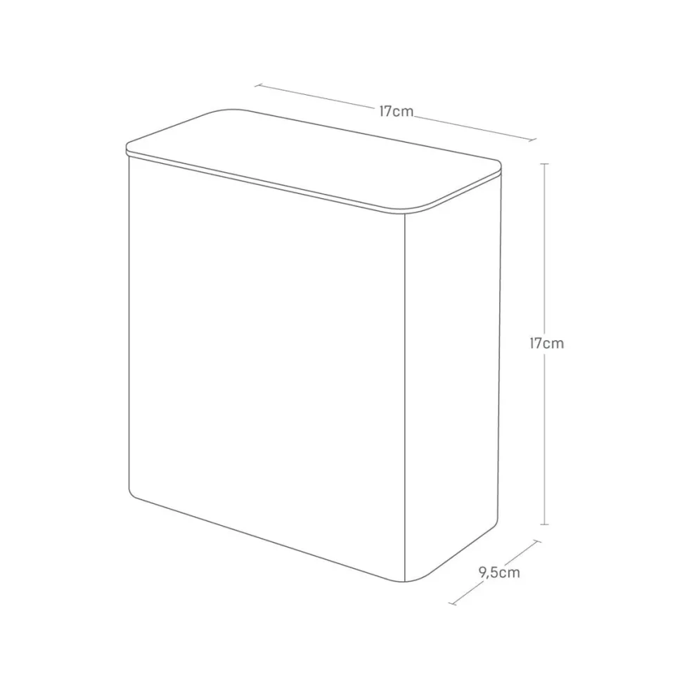Magnetisk boks med lokk sort 17 x 17 x 9,5 cm