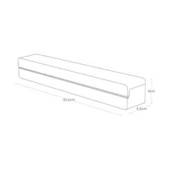 Magnetisk foliedispenser sort 32,5 cm