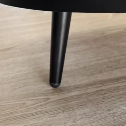 Møbelben skrå, sort metall
