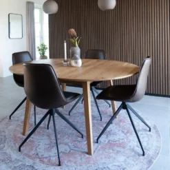 Metz spisebord natur eik 118–158 cm