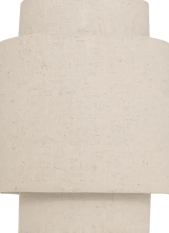 Nahel vegglampe beige i lin og stål 27 cm