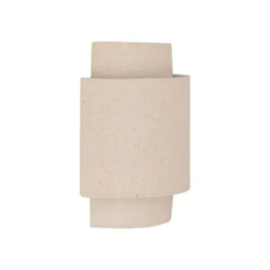 Nahel vegglampe beige i lin og stål 27 cm