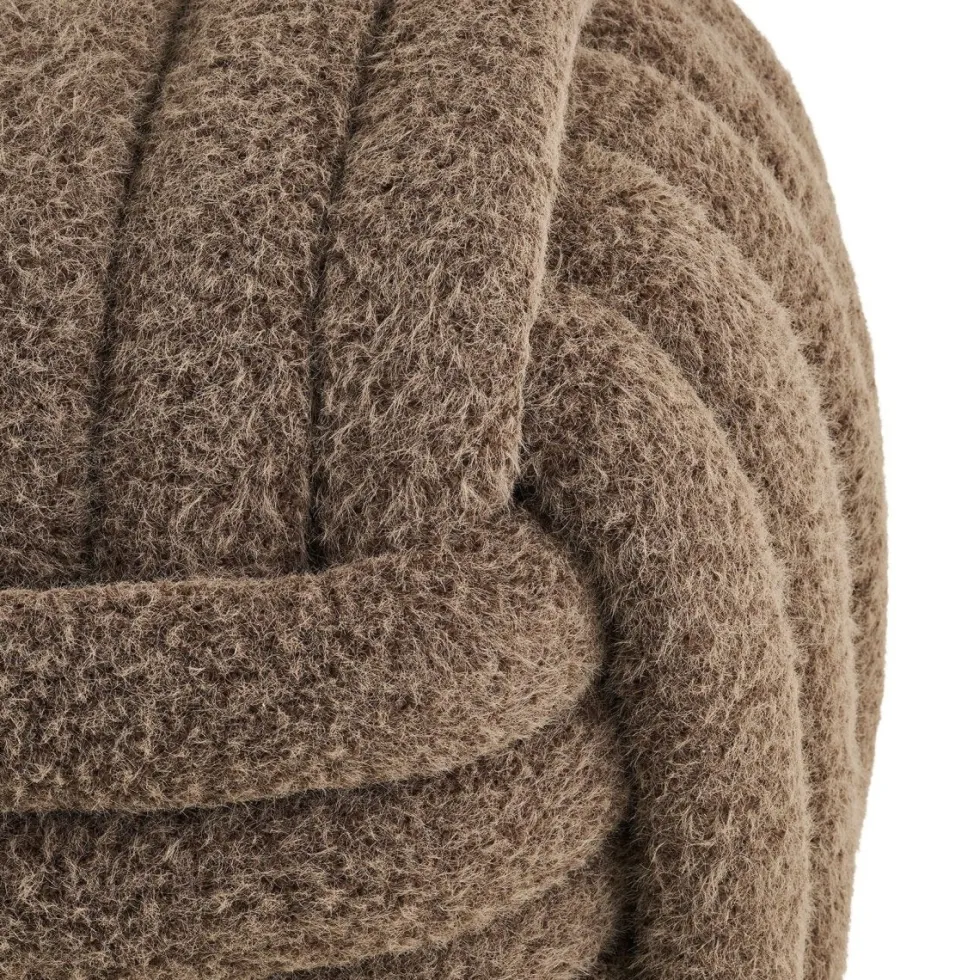 Napier puff brun ø48 cm