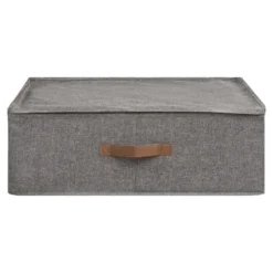 Noto oppbevaringskurv tekstil mørk grå 56 x 47 x 18 cm