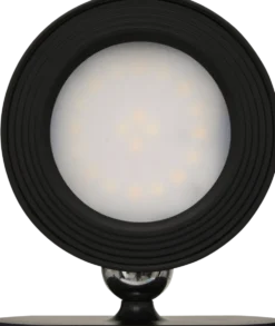 Oppladbar LED-vegglampe sort med touch-dimming 9,2 cm