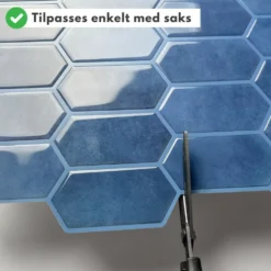 10-pk Alexandra blå selvklebende veggfliser