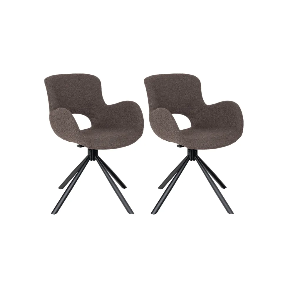 2-pk Amorim dreibar spisestol lys brun