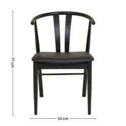 2-pk Artenara spisestol sort