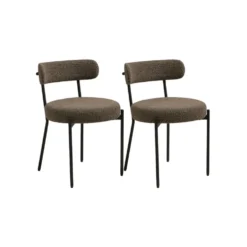 2-pk Badalona spisestol boulcé brun