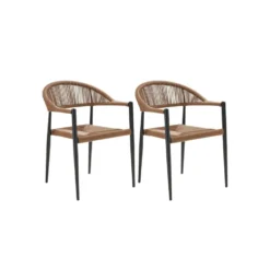 2-pk Canari hagestol natur/sort