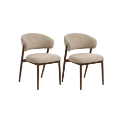 2-pk Cavi spisestol sand/valnøttfarget