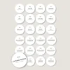 24-pk Etiketter krydderglass, rund