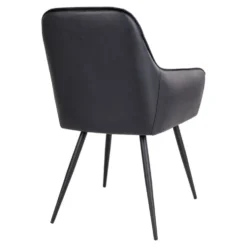 2-pk Harbo spisestol sort PU-skinn