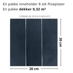 8-pk Katja midnattsblå selvklebende fliser