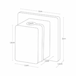 5-pk Magnetisk kabelholder sort