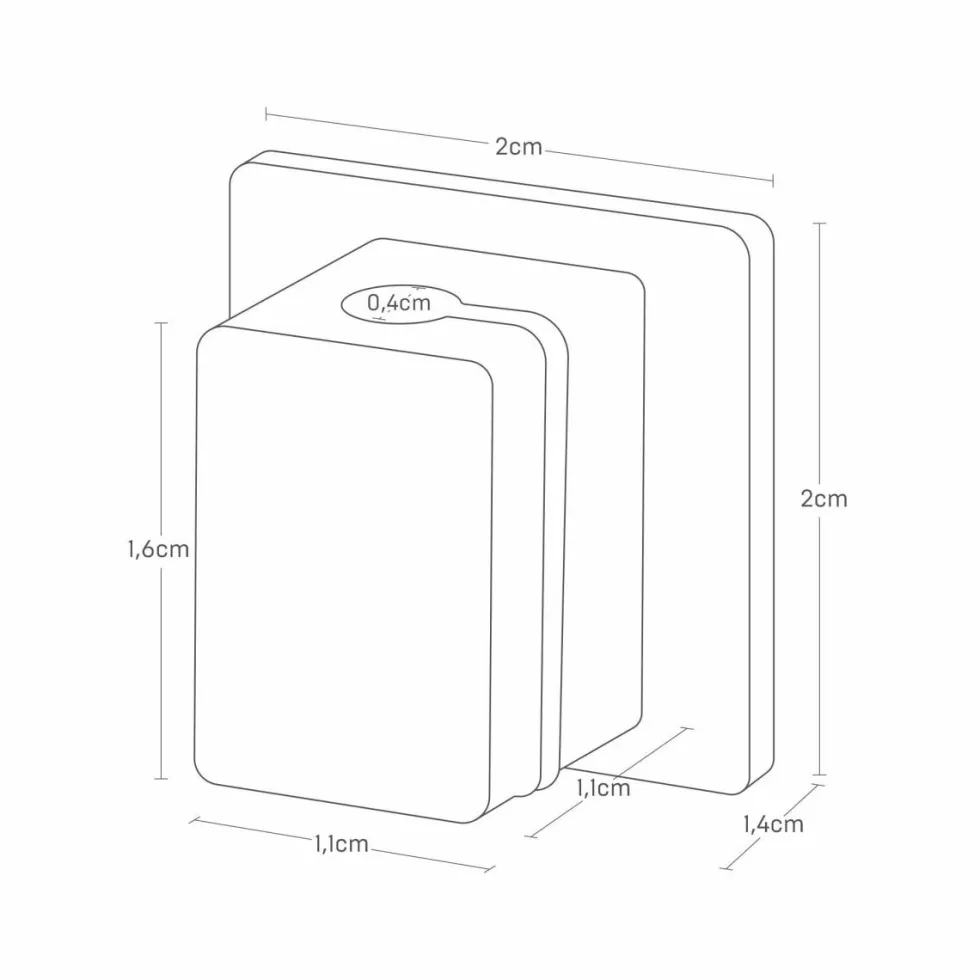 5-pk Magnetisk kabelholder sort