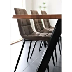2-pk Middelfart spisestol lys brun