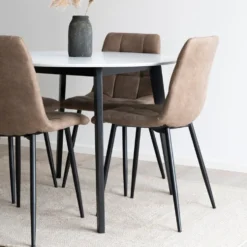 2-pk Middelfart spisestol lys brun