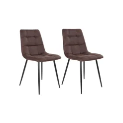 2-pk Middelfart spisestol mørk brun
