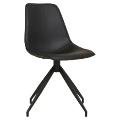 2-pk Monaco dreibar spisestol sort