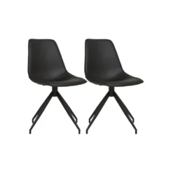 2-pk Monaco dreibar spisestol sort