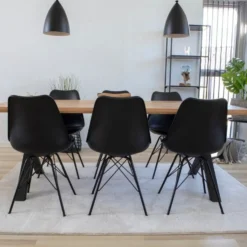 2-pk Oslo spisestol sort