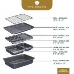 7-pk ovnsformer non-stick, stabelbar