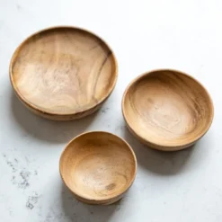3-pk Serveringsskåler i akasietre