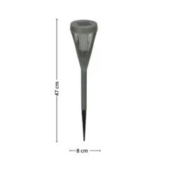 3-pk Solcellelykt grønn 8 x 47 cm