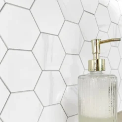 10-pk Stein hexagon marmor veggfliser