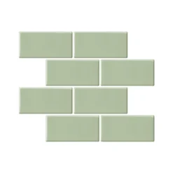 10-pk Subway sage green selvklebende veggfliser