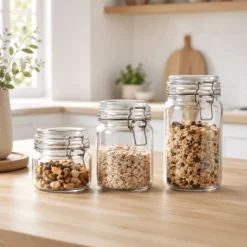 3-pk Sylteglass med patentlokk sett