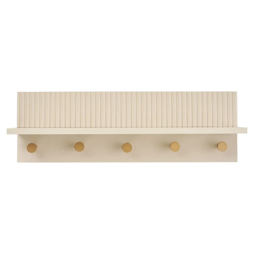 Rocca vegghylle beige med kroker