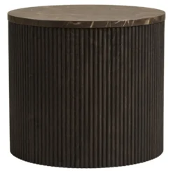 Rota sidebord, mørk brun ø45 cm