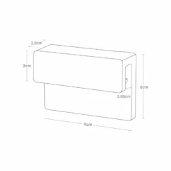 Selvklebende tannkremholder hvit 9 x 6 cm