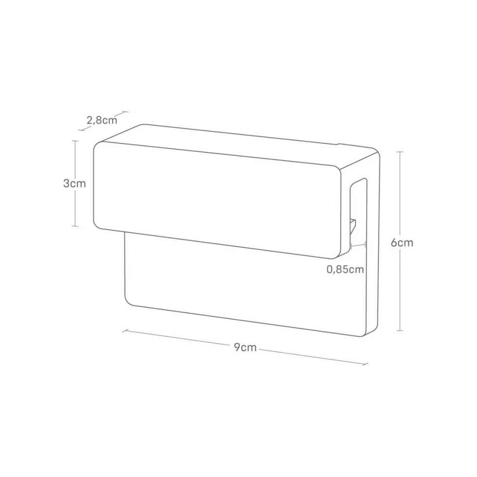 Selvklebende tannkremholder hvit 9 x 6 cm