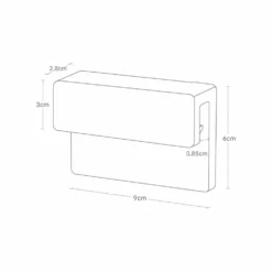 Selvklebende tannkremholder sort 9 x 6 cm