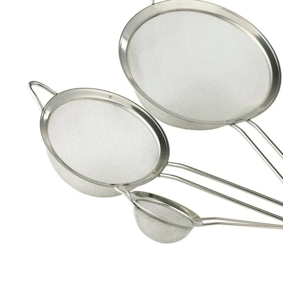 Siktsett i rustfritt stål 8, 14 og 20 cm