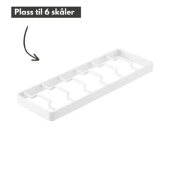 Skålstativ stor hvit 32 x 11 cm
